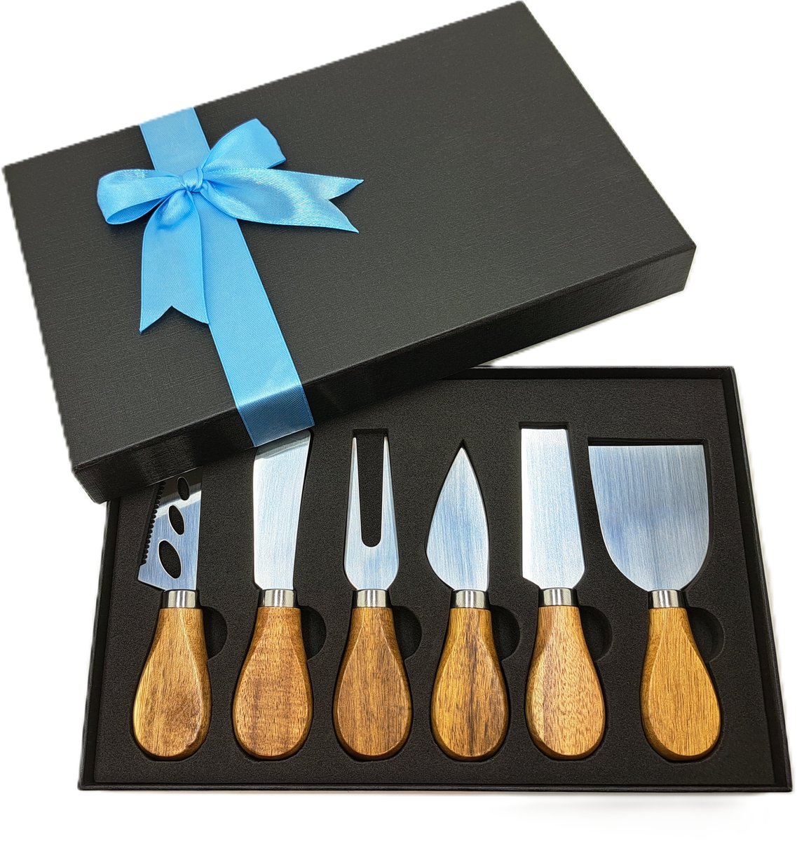 Beckers Products - Kaasmessenset - Acacia Hout - RVS - Geschenkdoos
