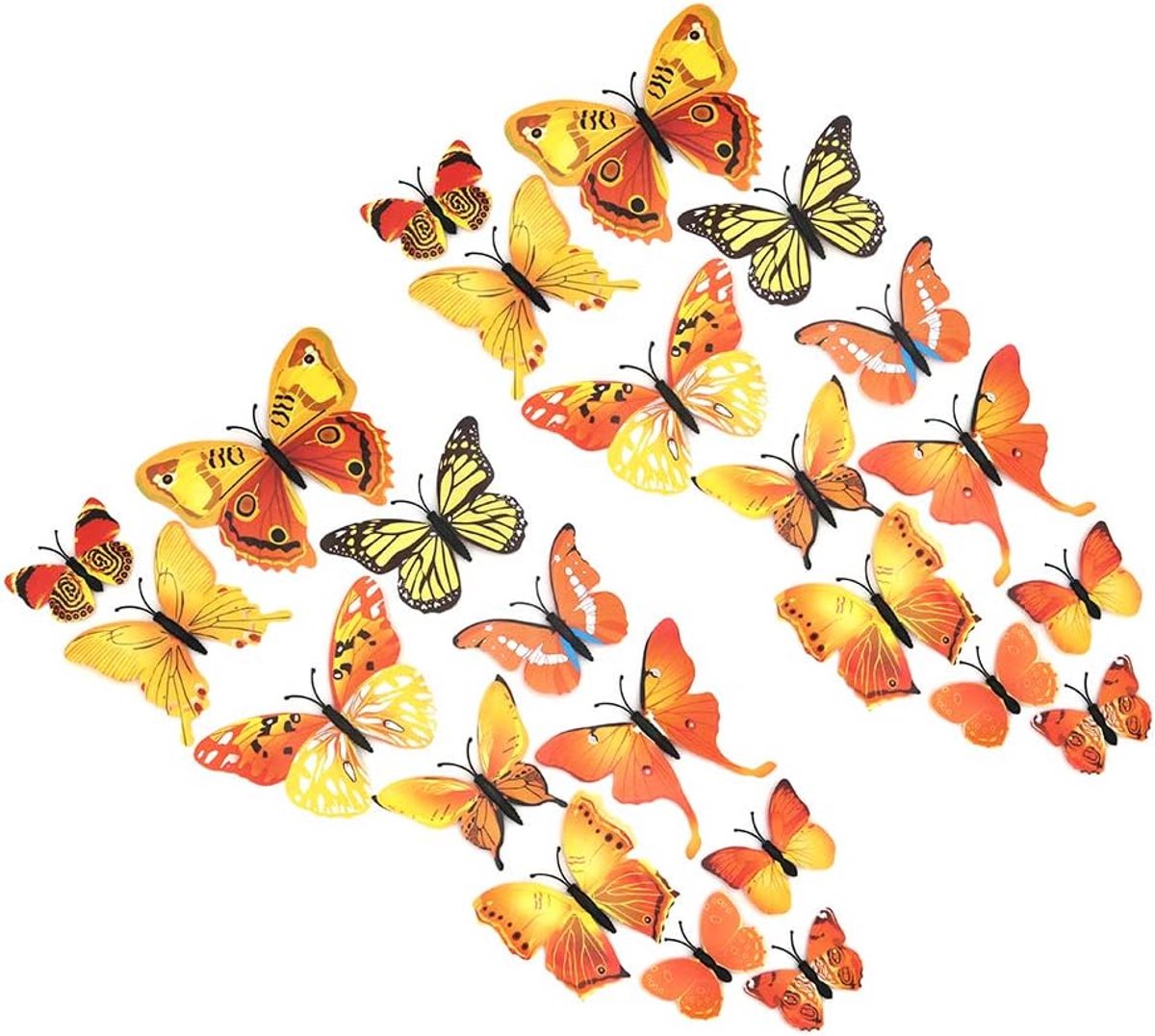 24pcs 3D Simulation Three-dimensional Butterfly Magnet Wall Sticker Decoration Refrigerator Sticker Home Decoration - ShopVlot