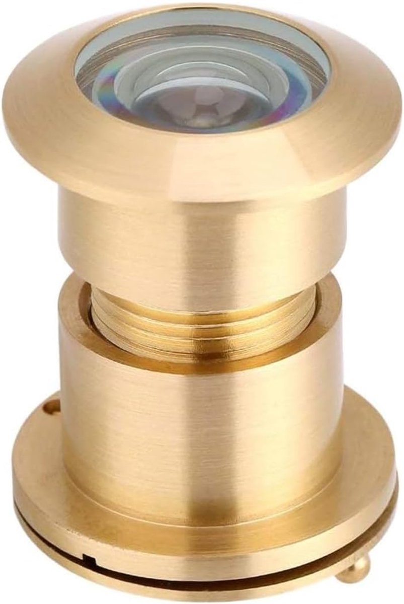 Beveiligingsdeurkijker 28 mm brede kijkhoek met robuuste privacyafdekking voor thuiskantoor, hotel, goud - ShopVlot