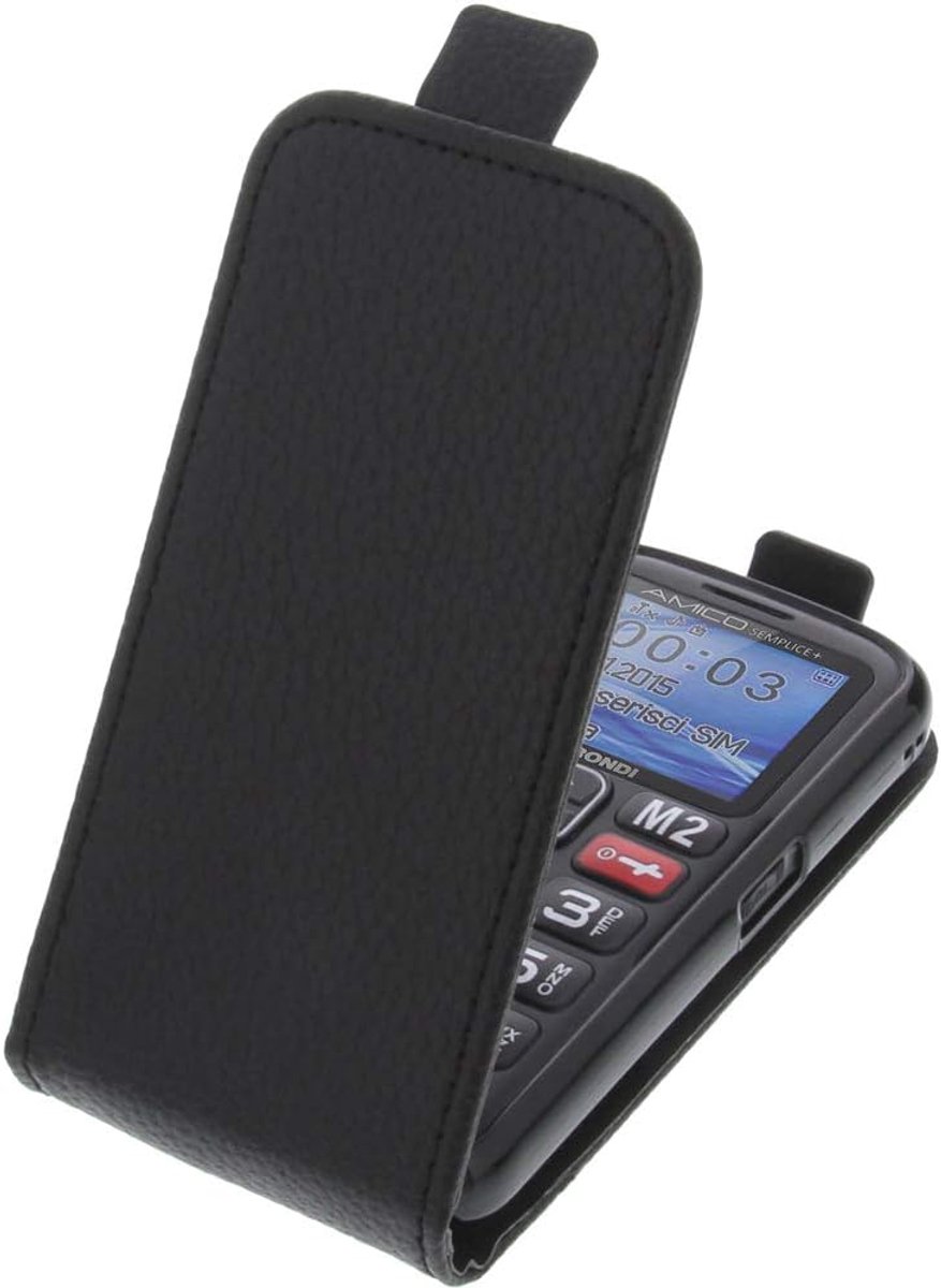 Case Compatible with Brondi Amico Semplice Smartphone Flipstyle Protective Case Black - ShopVlot