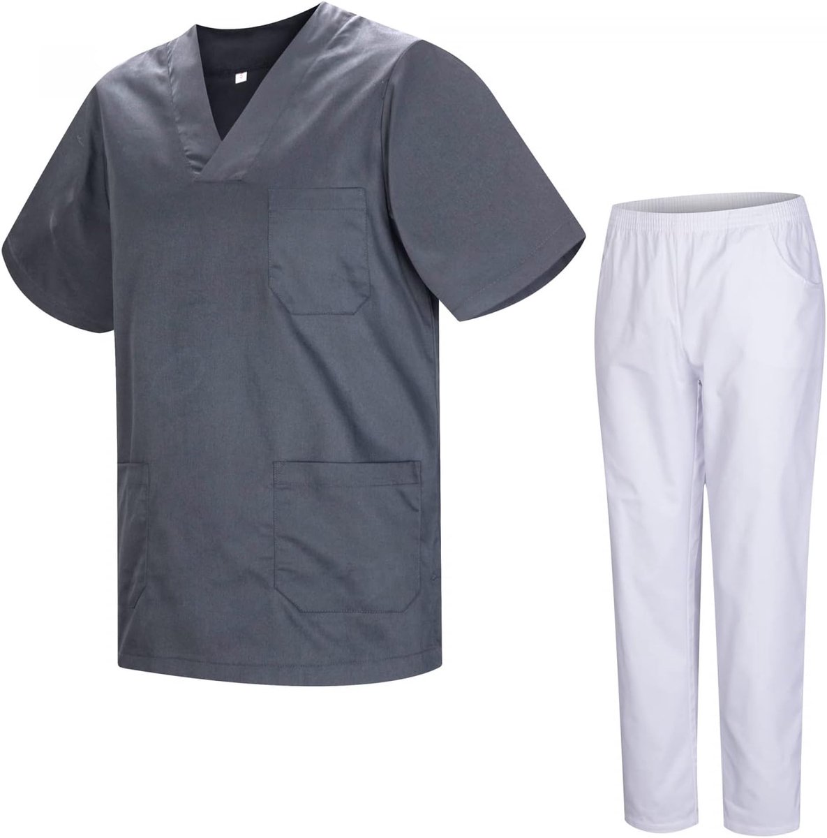 MISEMIYA - Uniforms Unisex Scrub Set - Medical uniform with scrub top and pants 817-8312-BLANCO - ShopVlot