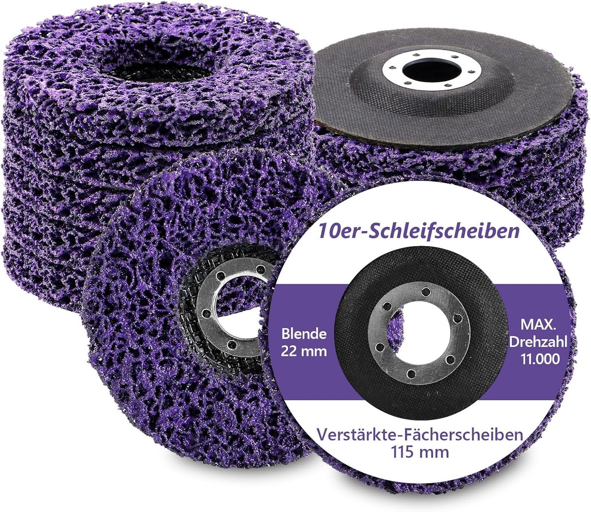 10pcs CSD Disc Grinding Disc 115mm Cleaning Disc Set Coarse Grinding Wheel Nylon Flex Discs Removal for Surface - ShopVlot