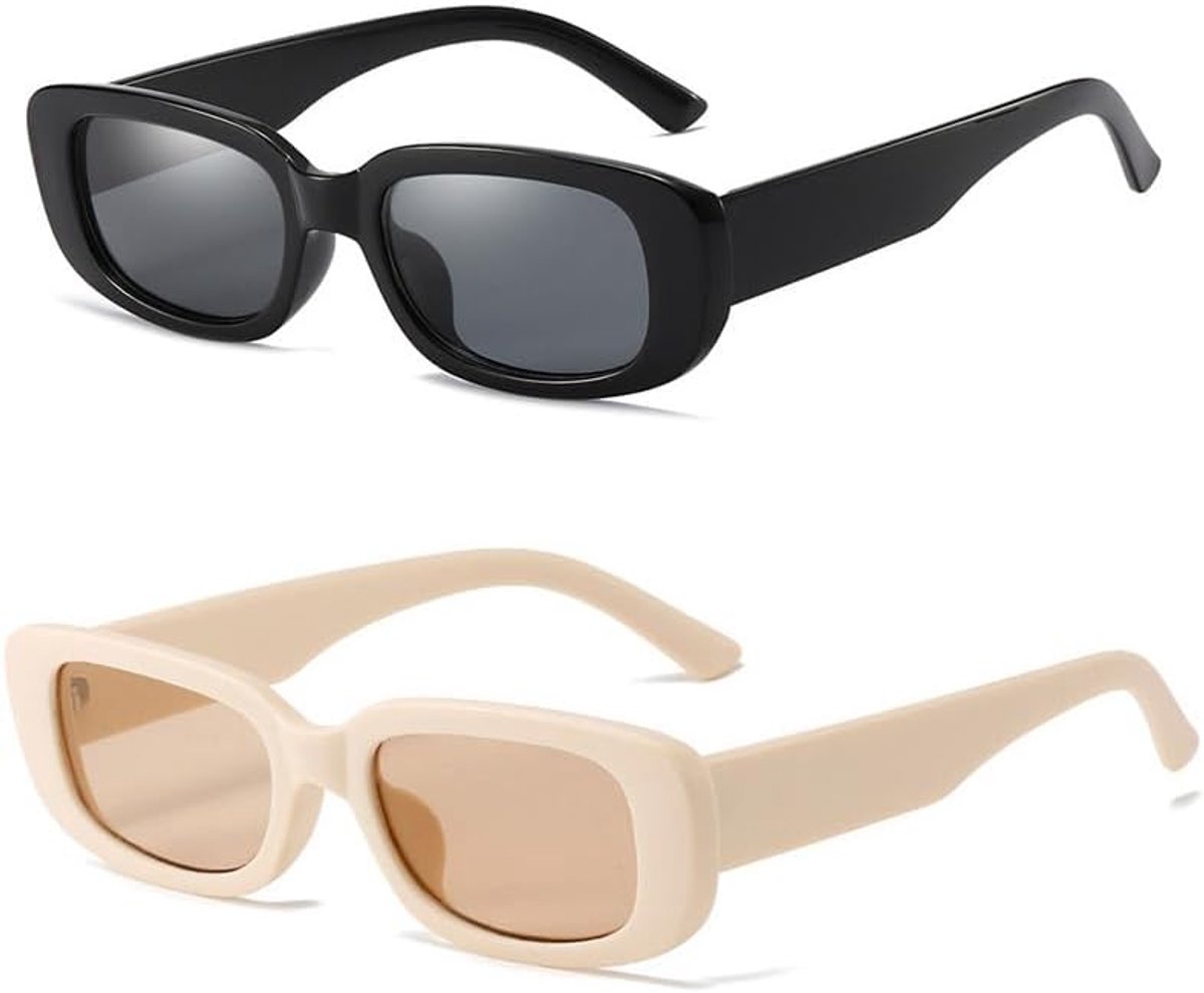 Zonnebril unisex polariserend vierkant - UV400 bescherming - retro stijl - ideaal voor smalle gezichten - ShopVlot