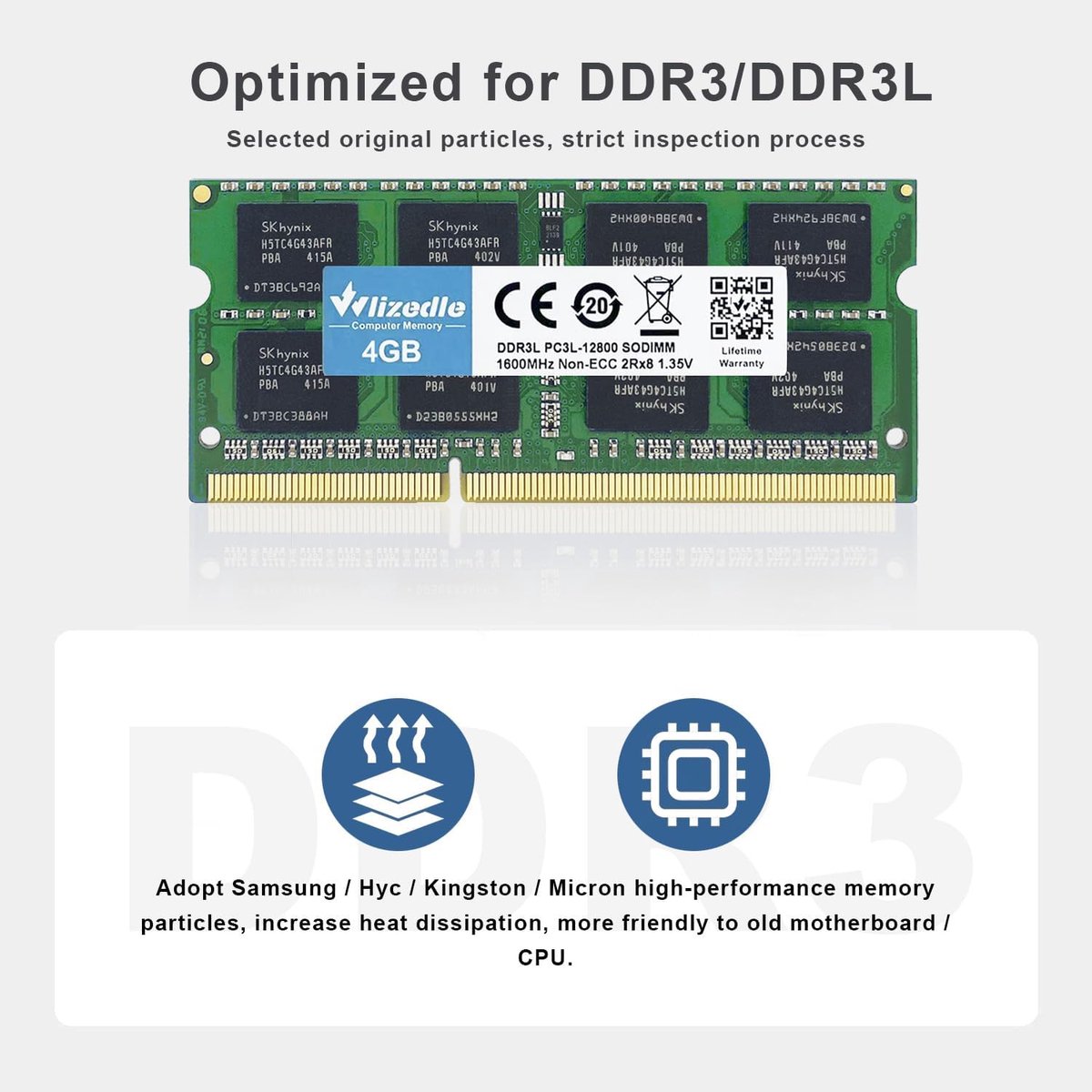 Laptop geheugen 4GB 1600MHz - DDR3/DDR3L SO-DIMM - 204-Pin - Upgrade voor notebooks - ShopVlot