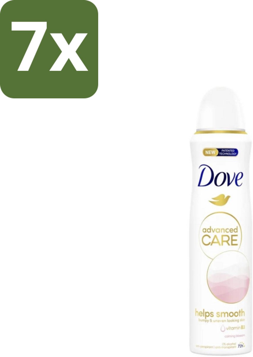 Dove Deodorant Spray - Advanced Care - For Smooth Skin - 150 ml - Bulkverpakking - 7 stuks