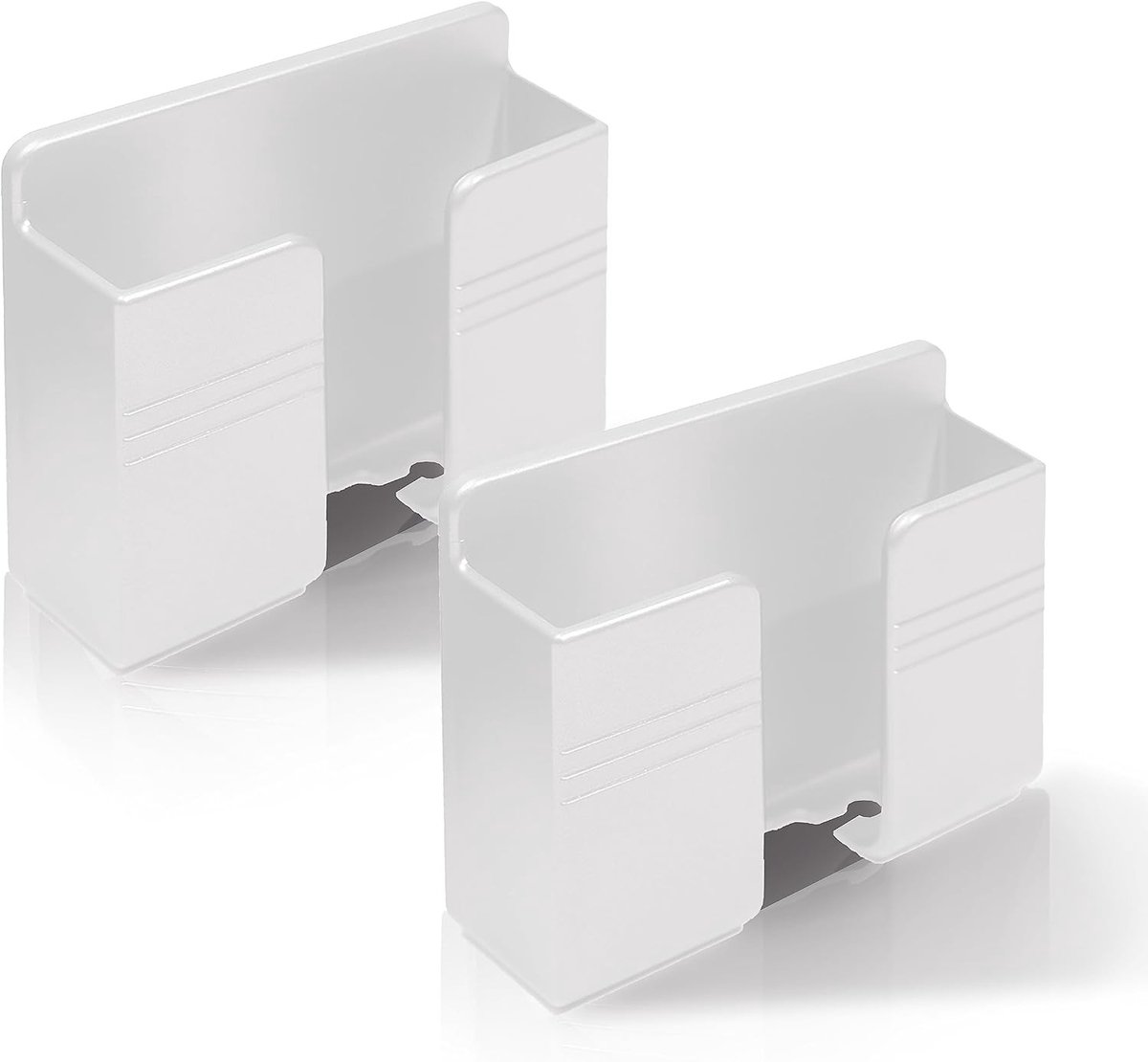 Wandhouder voor mobiele telefoon - Wit - 9,9 x 2,3 x 8,7 cm - Kunststof Wandmontage - Voor Mobiele Telefoons