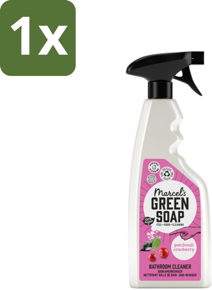 Marcel's Green Soap - Badkamerreiniger - Patchouli & Cranberry - Krachtige werking - 500 ml - 1 stuk