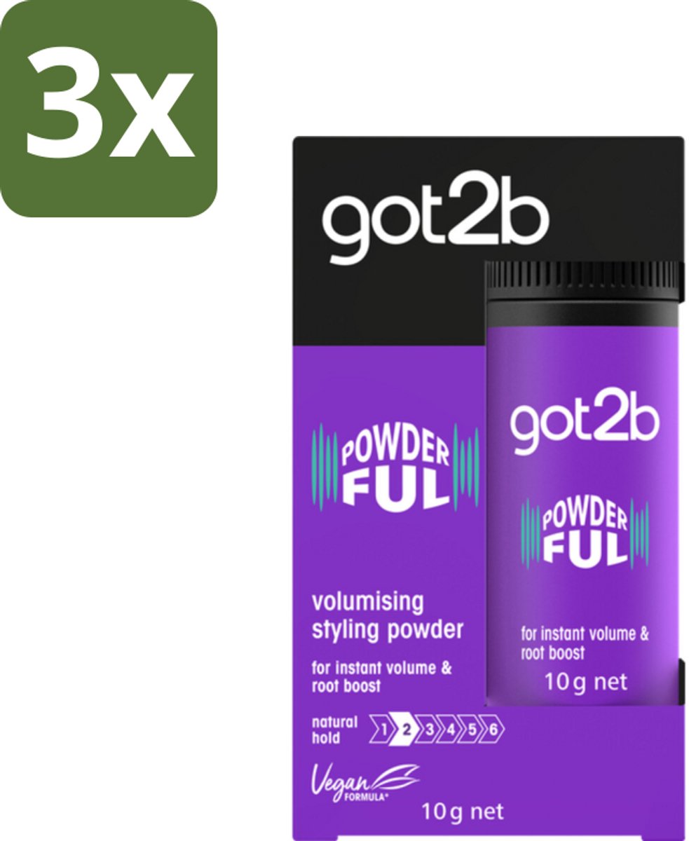 Got2B - Stylingpoeder - Powderful - 10 g - Bulkverpakking - 3 stuks