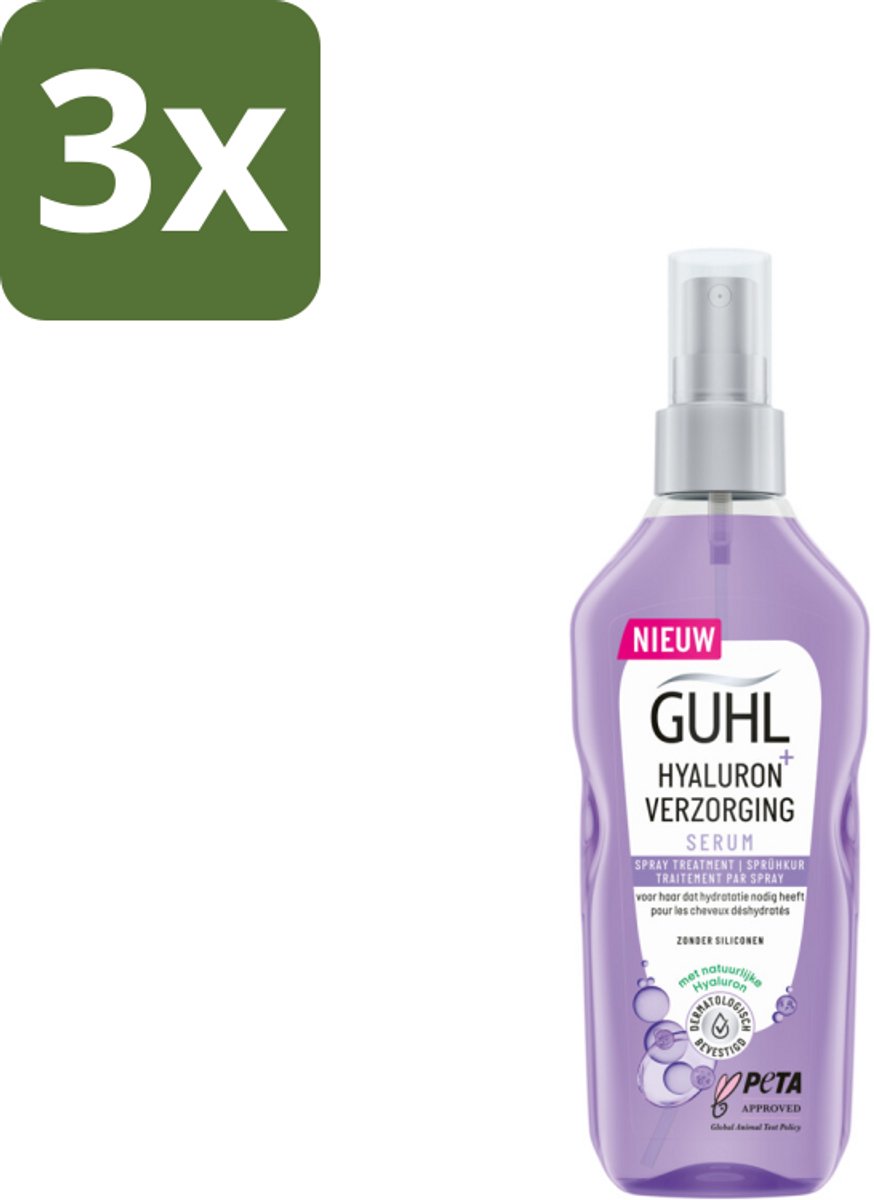 Guhl - Spray - Hyaluron Verzorging - 150 ml - Bulkverpakking - 3 stuks