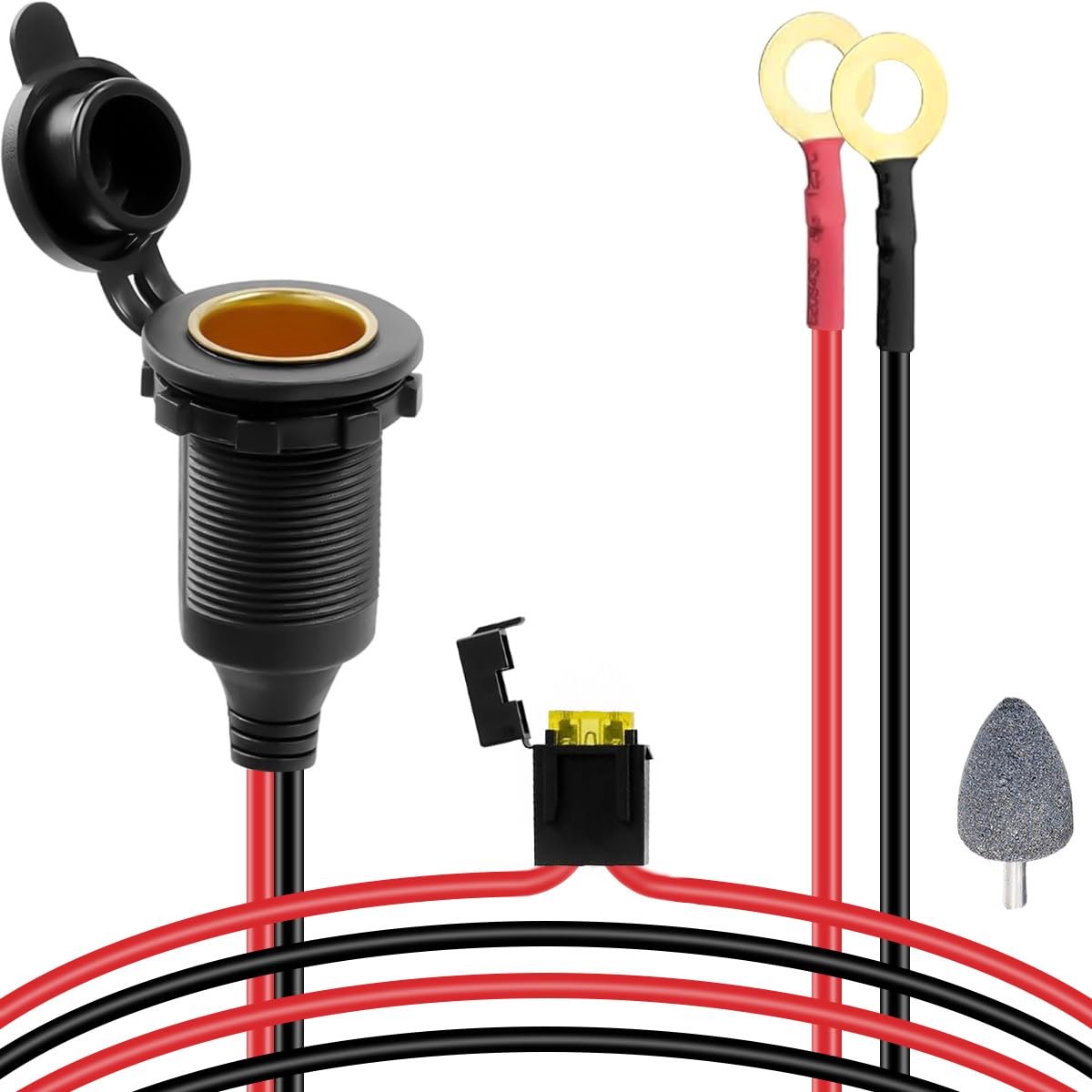 Cigaretaansteker DC 12V-24V - Waterdicht - Marine kwaliteit - Geschikt voor auto en motor - ShopVlot