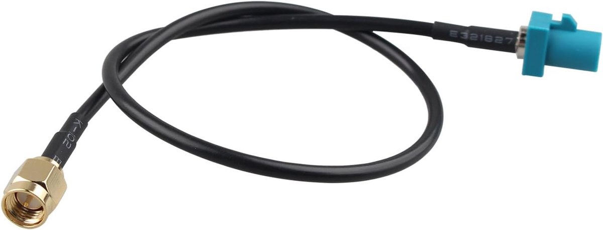 Antenne-adapterkabel 30cm - Fakra Z Male naar SMA Male - Hoogwaardige RG174 coaxkabel - Voor autoradio en GPS - ShopVlot