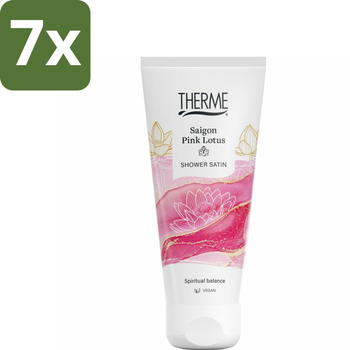 Therme - Saigon Pink Lotus - Douche Satin - Verfrissend - Verzorgend - 200ml - Bulkverpakking - 7 stuks
