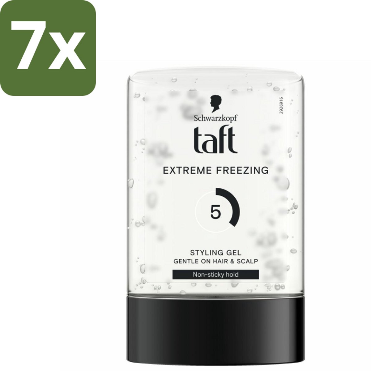 Taft - Extreme freezing 5 - Styling Gel - Sterke hold - 300 ml - Bulkverpakking - 7 stuks