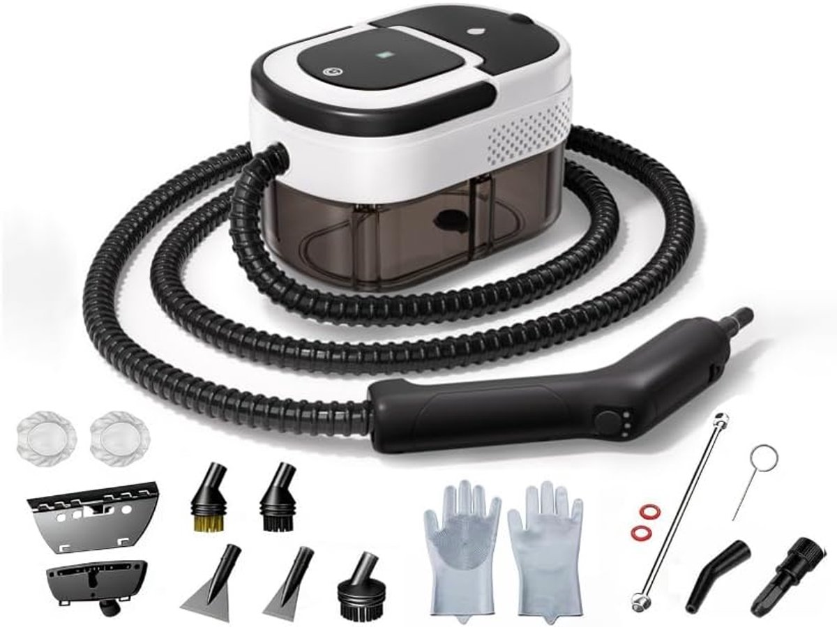 Stoomreiniger handapparaat - compact - voor huishouden en auto - effectief reinigen - ShopVlot