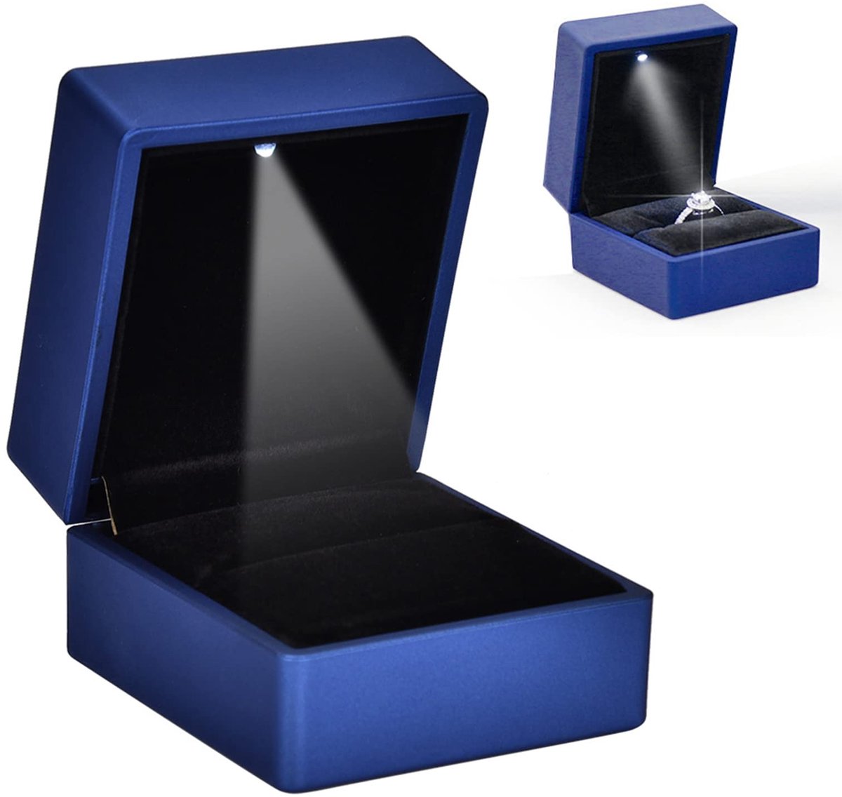 LED sieradendoos met ringhouder - compacte opbergdoos - stijlvol ontwerp - perfect voor sieraden - ShopVlot