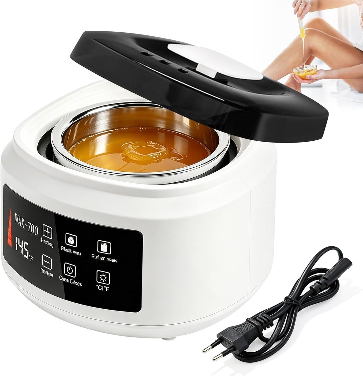 Waxverwarmer - Wit - 500 ml - Automatische Temperatuurregeling - Voor Thuisgebruik en Schoonheidssalon