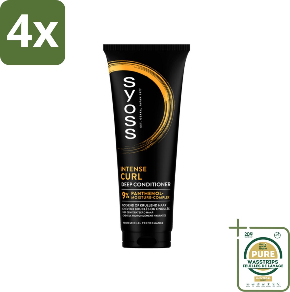Syoss - Curls - Conditioner - Elastische Krullen - 250 ml - Voordeelverpakking - 4 stuks - Diepe verzorging - Panthenol
