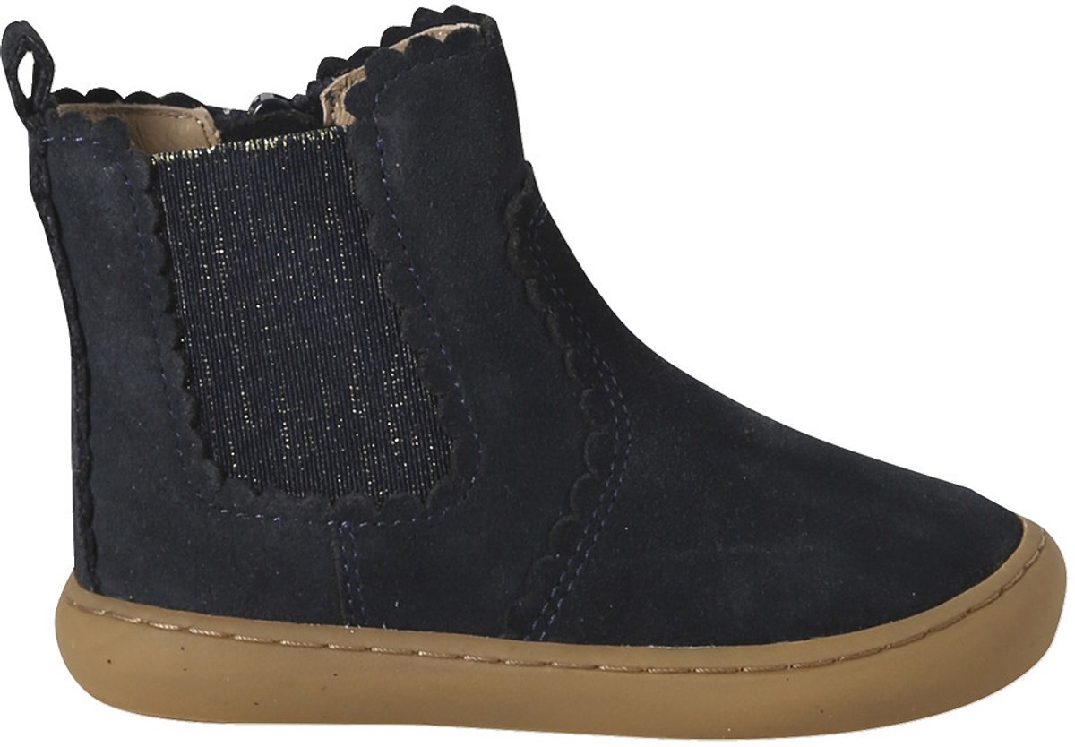 Vertbaudet Chelsea boots met rits en elastiek van leer voor baby