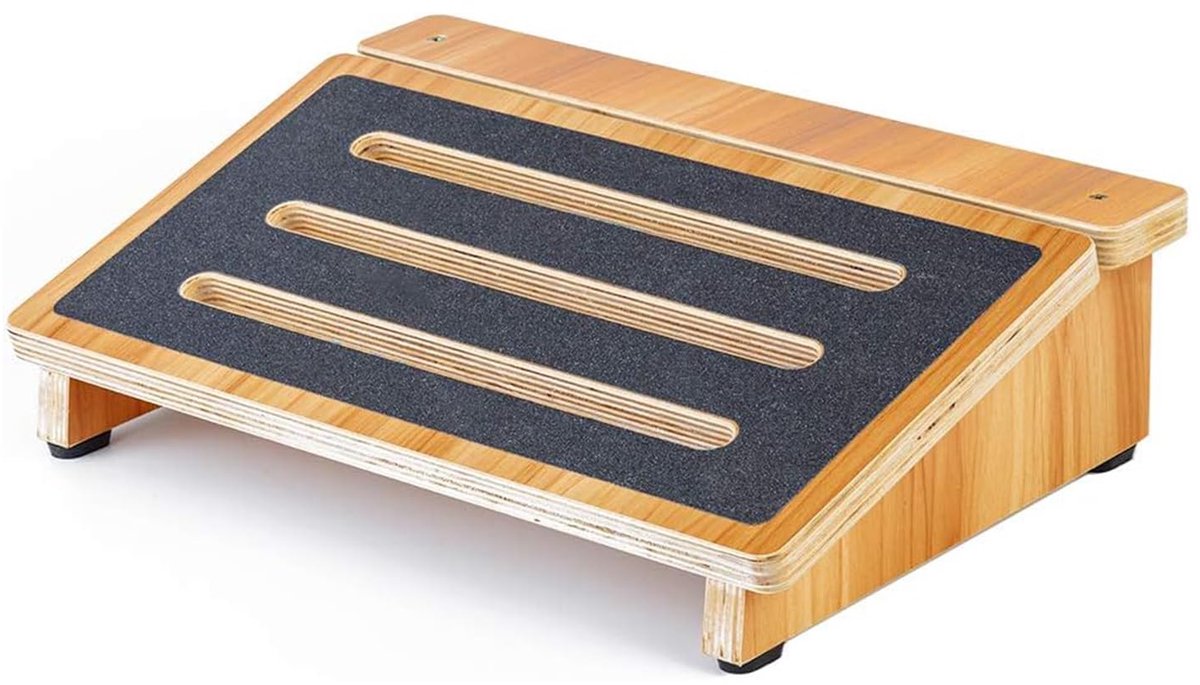 Famanu – Houten voetsteun voor onder bureau, kantoorsteun voor een comfortabele werkhouding