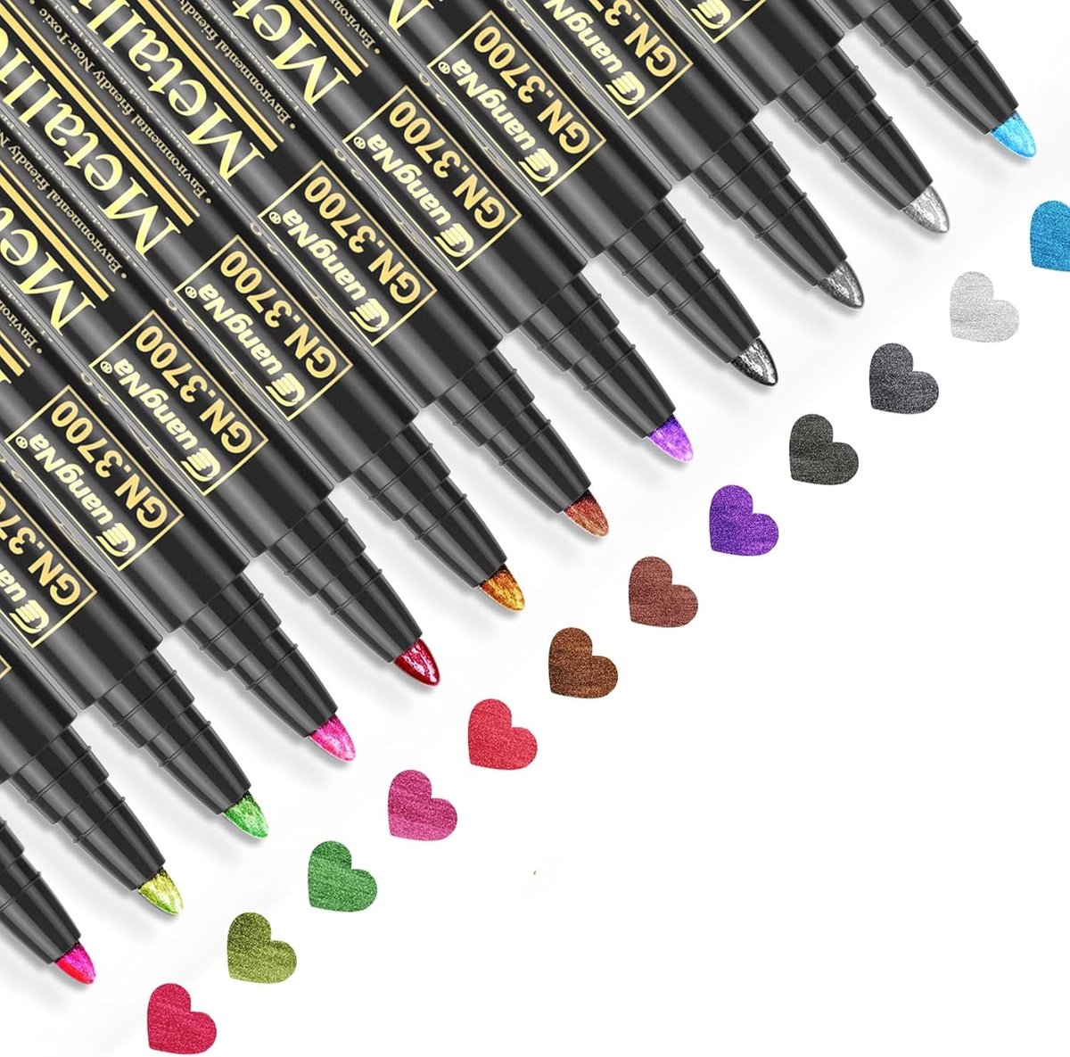 Metallic Stiften - 12 Kleuren - 1 stuk - Waterbasis Glitterpennen voor Scrapbooking en Creatief Gebruik