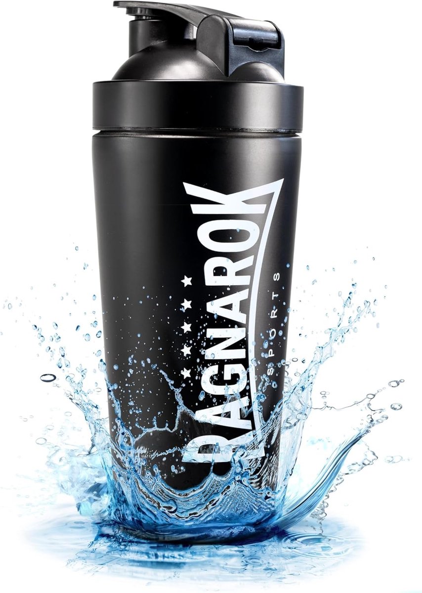 Roestvrijstalen Shaker - Zilver - 750 ml - Metalen Drinkfles met Bal - Voor Sport en Fitness