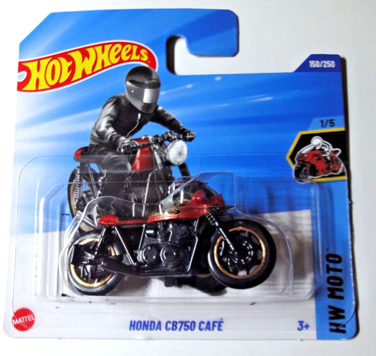 HONDA CB750 CAFE BLACK/RED/GOLD 150/250 HW MOTO 1/5 (1:64) SHORT CART 2025