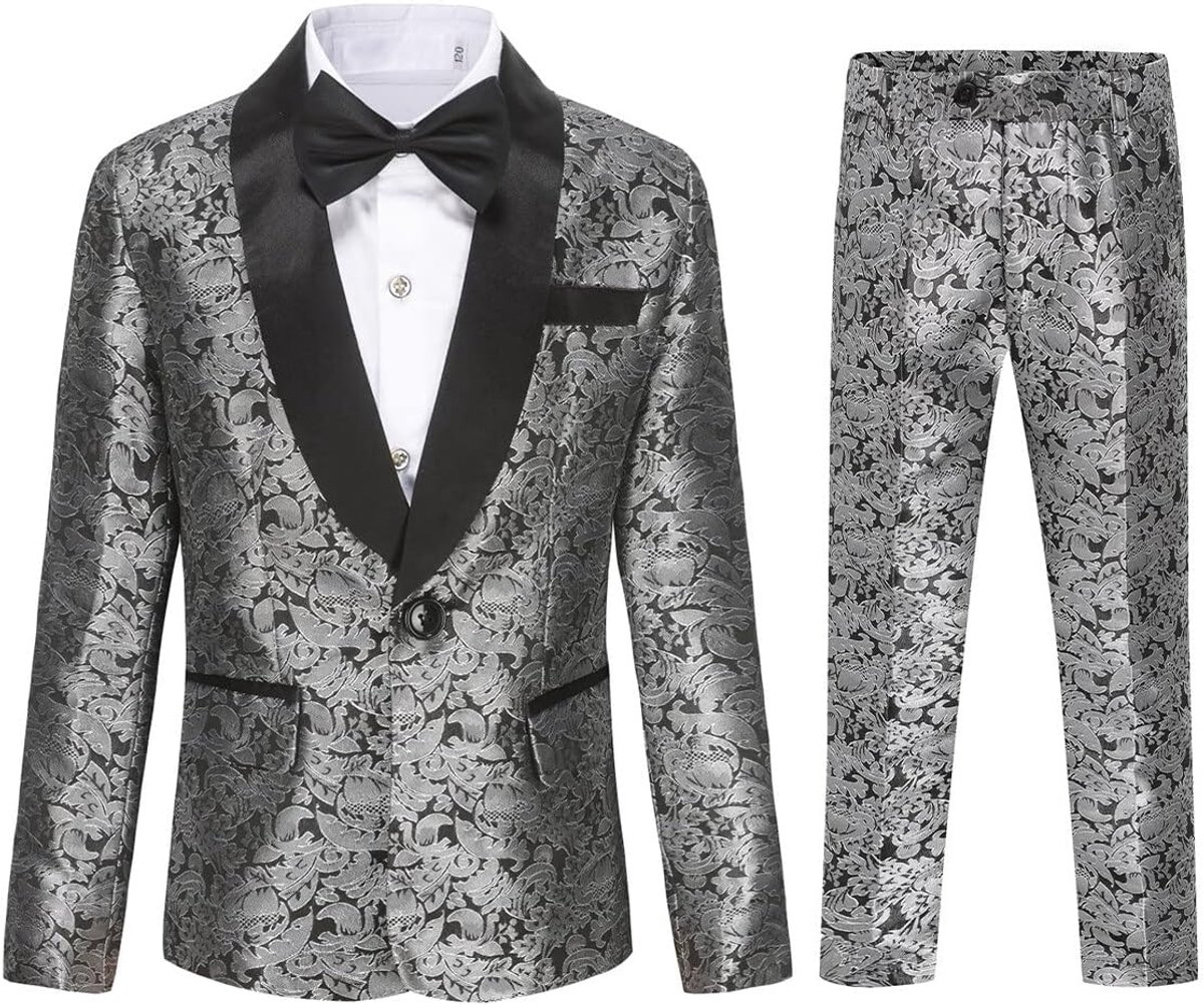 Kinderen kostuum 2 delig - slim fit - grijs - perfect voor bruiloften - ShopVlot