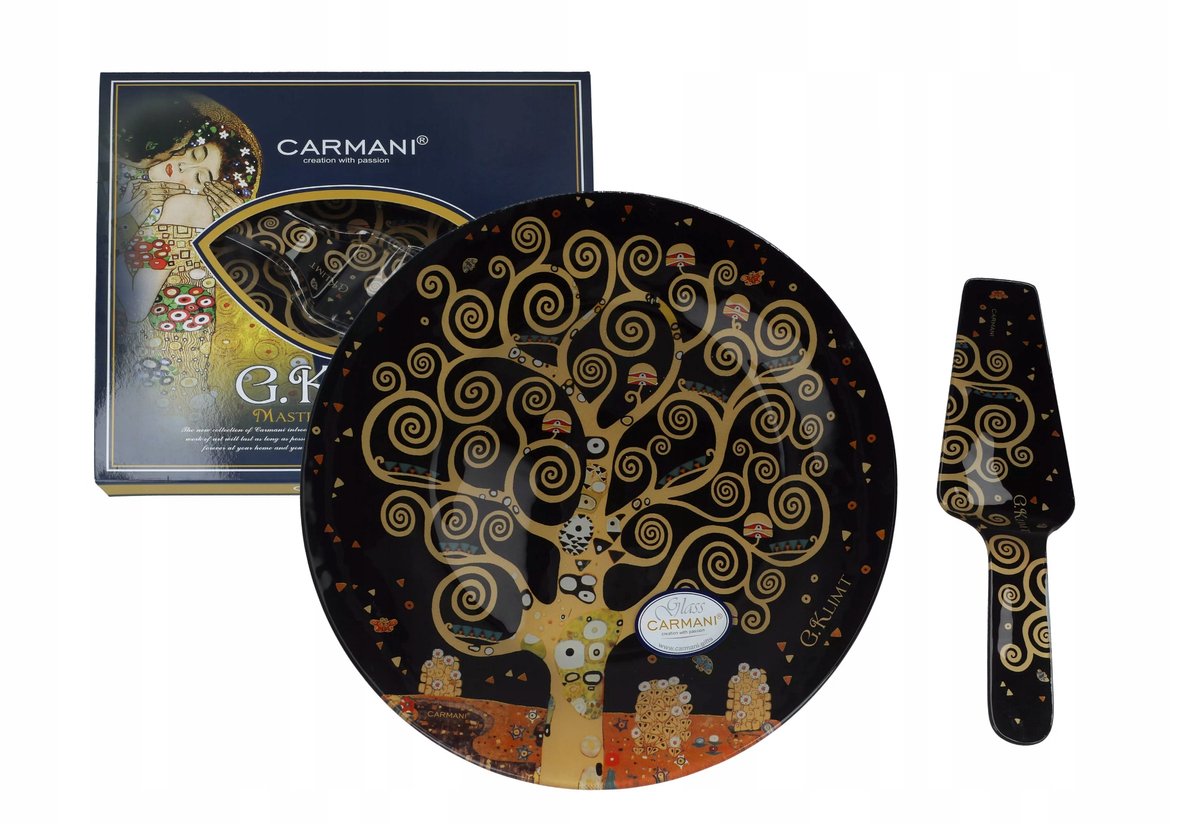 Carmani Dessertschaal met Spatel - G. Klimt, Levensboom