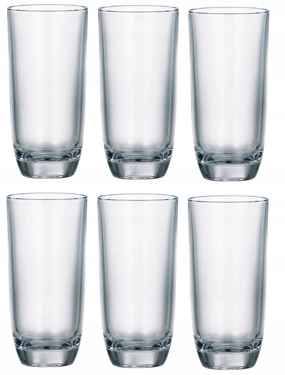 Set van 6 Kristallen Longdrinkglazen - 300ml