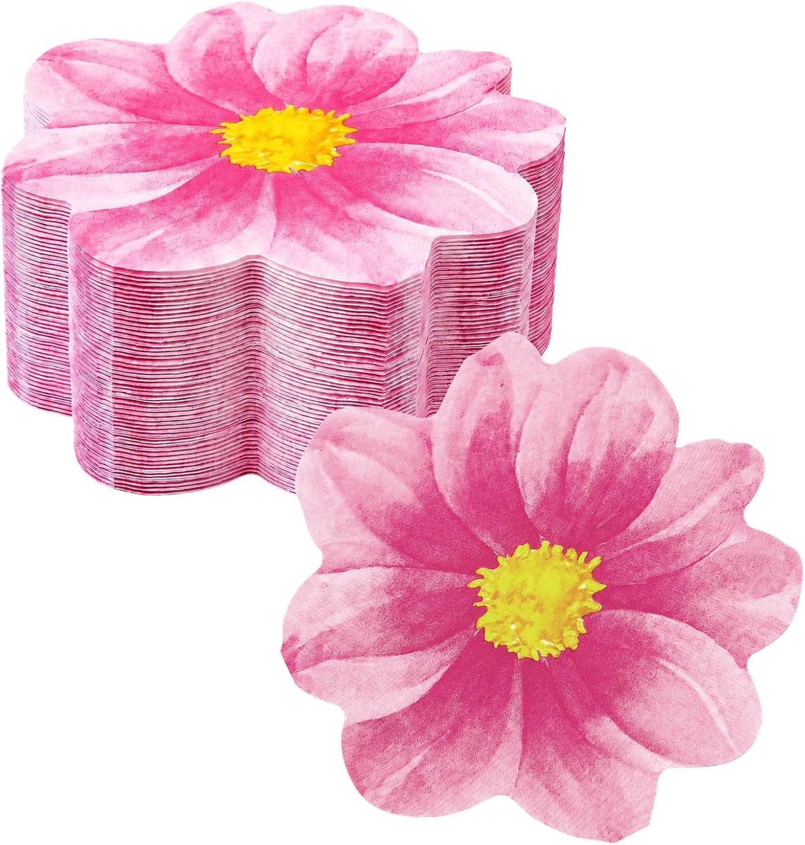 JIAC Bloem Servetten 50 Stuks Roze 32x32cm Papieren Servetten - ShopVlot