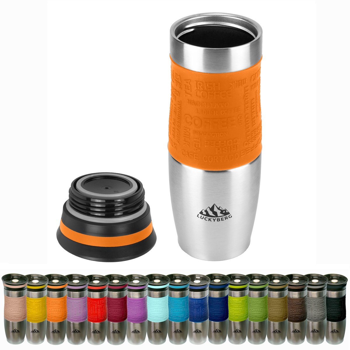 Luckyberg Thermosbeker RVS 480ml - Houdt Drankjes Warm/Koud