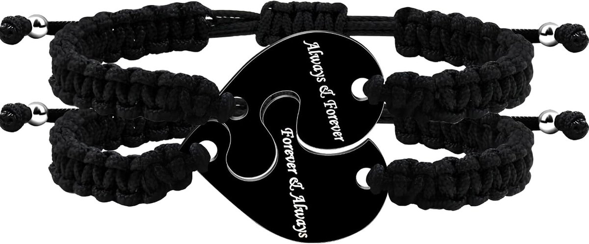 Uloveido His Her Matching Puzzle Heart BF GF Relationship Bracelets for Couples - ShopVlot