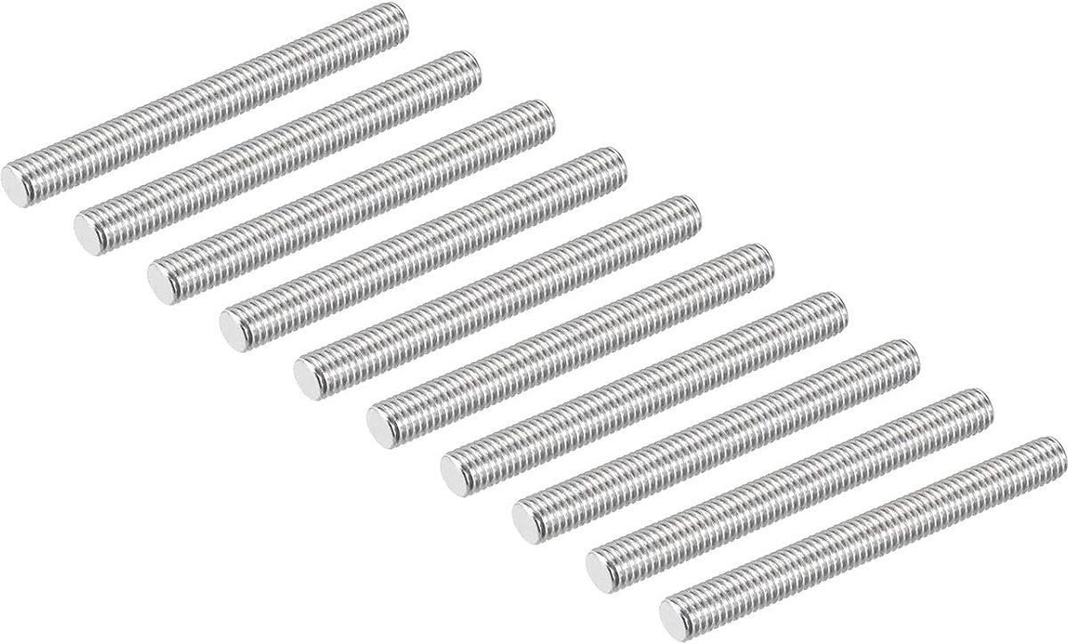 DMiotech 10pcs M8 x 80mm Full Threaded Rod 304 Stainless Steel Right Hand Threaded Rod Bolts Clamps and U Bolts - ShopVlot