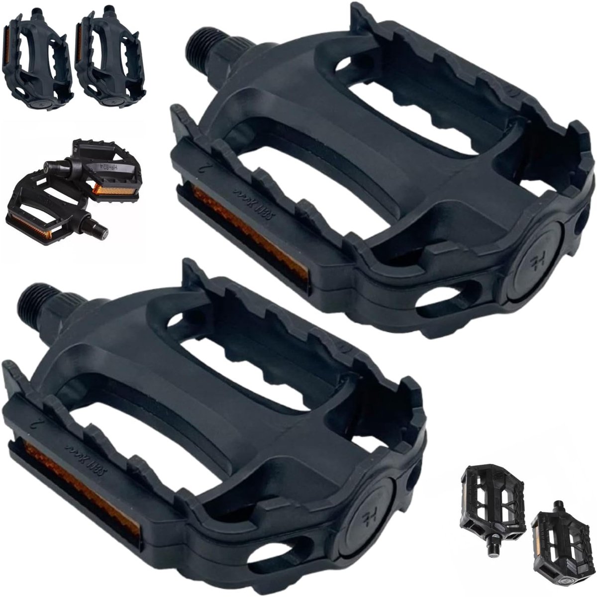 Fiets Pedalen 9/16 inch - Versterkt polymeer - Lichtgewicht en duurzaam - Veilig en stabiel fietsen - ShopVlot