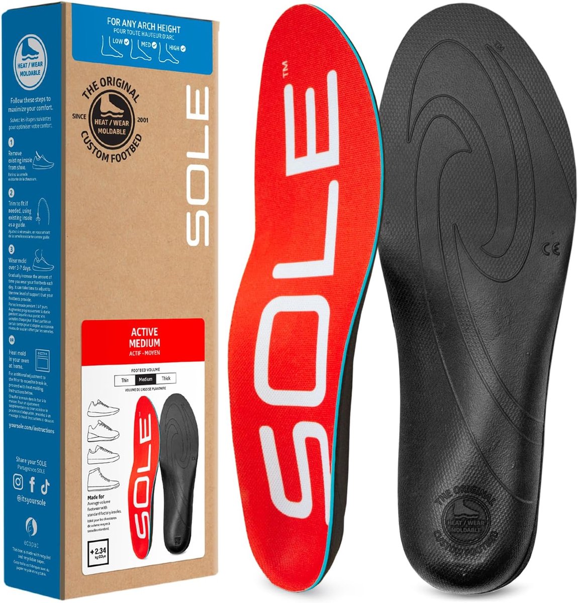 Sole Active Midfootbed - Comfortabel - Ondersteuning voor je voeten - Ideaal voor dagelijks gebruik - ShopVlot