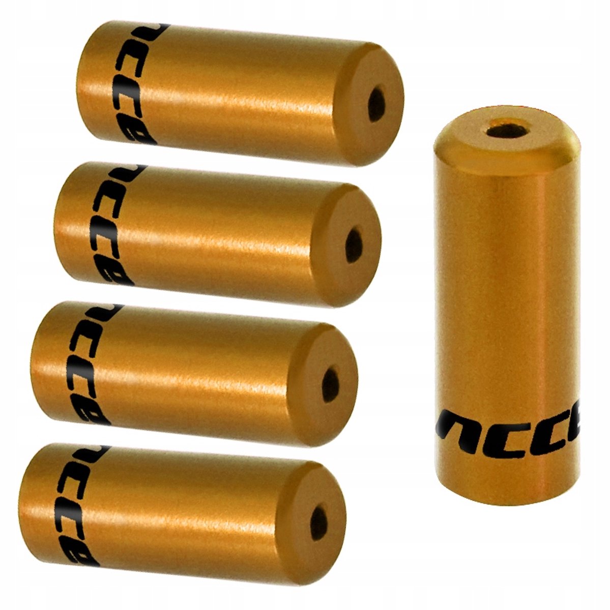 Aluminium kabel Eindkapjes Fiets 5mm Goud 5 stuks