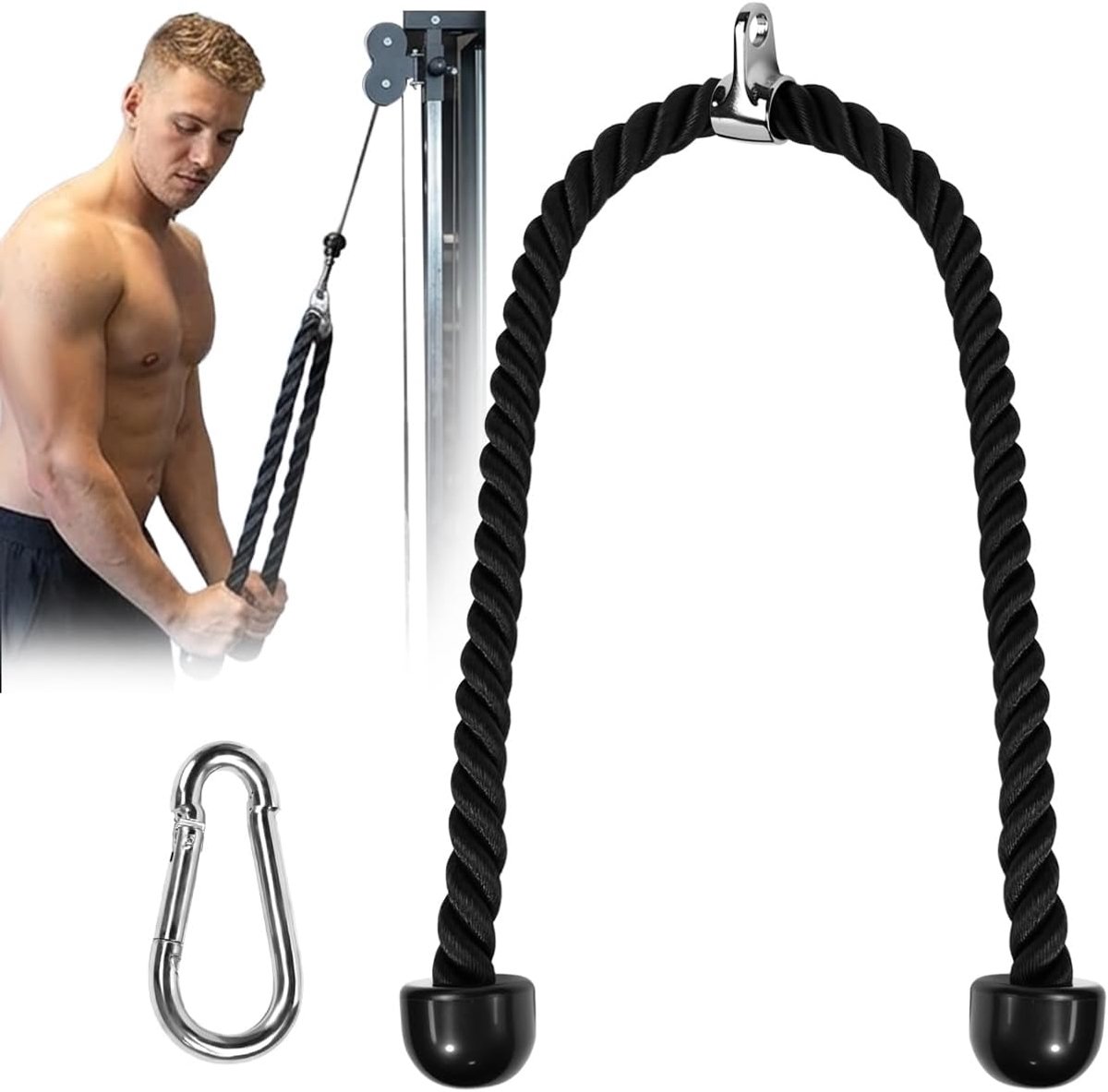 Tricepstouw 120 cm - sterk materiaal - voor effectieve training - verbeter je armspieren - ShopVlot