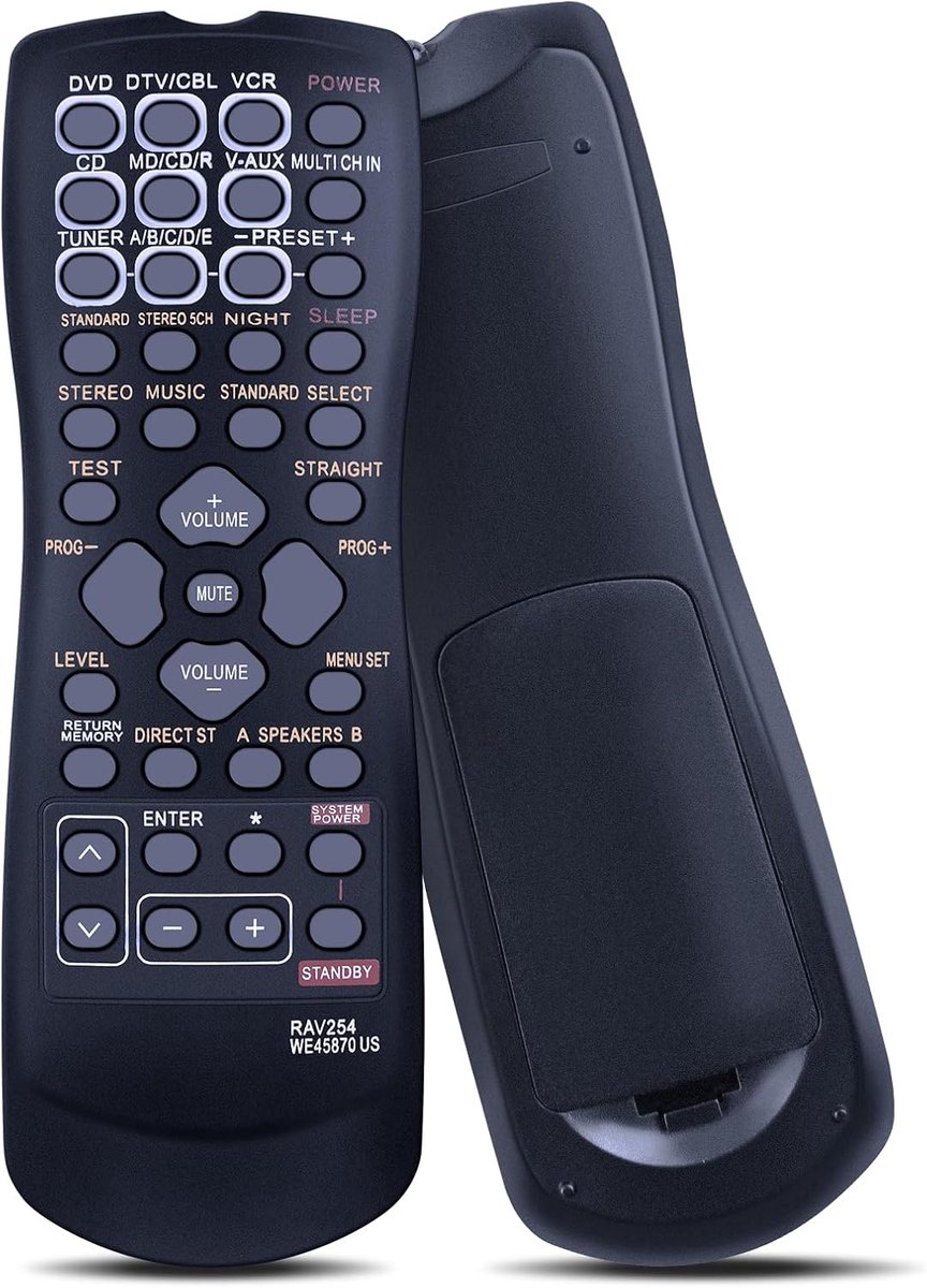 Afstandsbediening RAV254 - Compatibel met Yamaha AV receivers - Gemakkelijk in gebruik - Ideaal voor vervanging - ShopVlot
