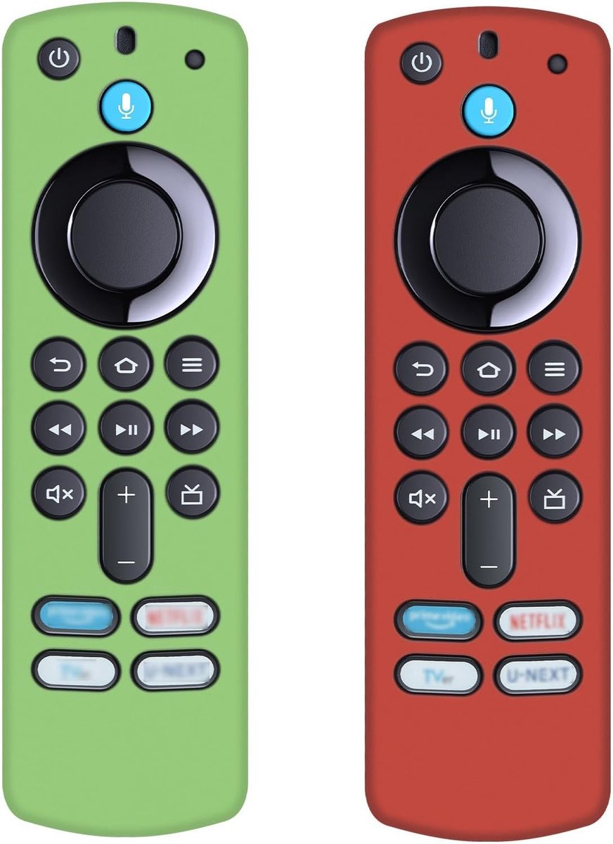 siliconen beschermhoes afstandsbediening - 2 stuks - lichtgroen en rood - optimale bescherming en grip - ShopVlot