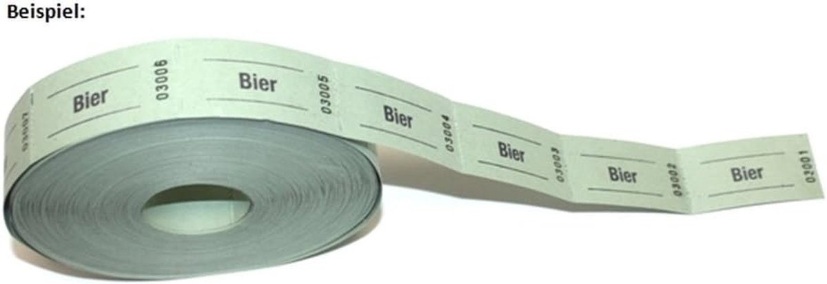 Bonrol papier wit - 1000 perforaties - genummerd - ideaal voor gastronomie - ShopVlot