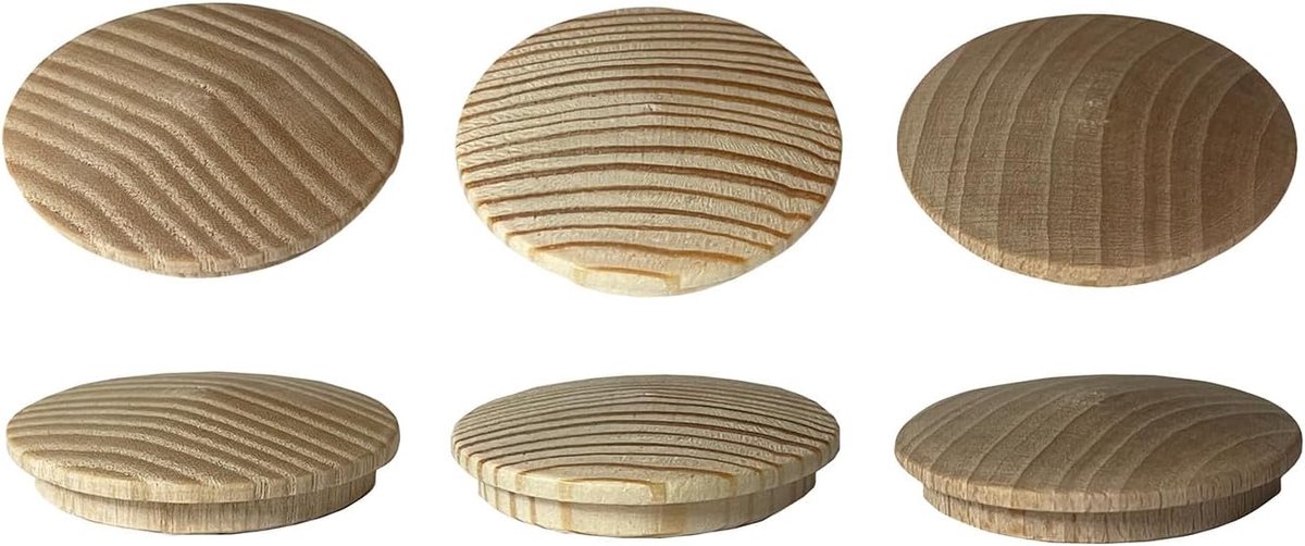 Houten doppen 40 mm - beukenhout - set van 30 - ideaal voor creatief gebruik - ShopVlot
