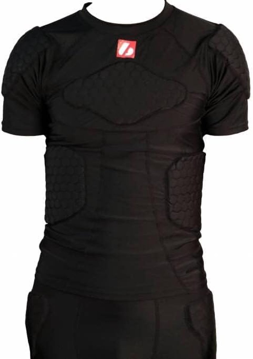 Compressie shirt S - 4-delige set - Beschermers geïntegreerd - Ideaal voor American Football - ShopVlot