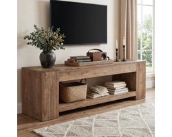 LITTLE TREE Media Console voor TV tot 75 inch - 160 x 40 x 60 cm - Massief houten landelijke TV-meubel