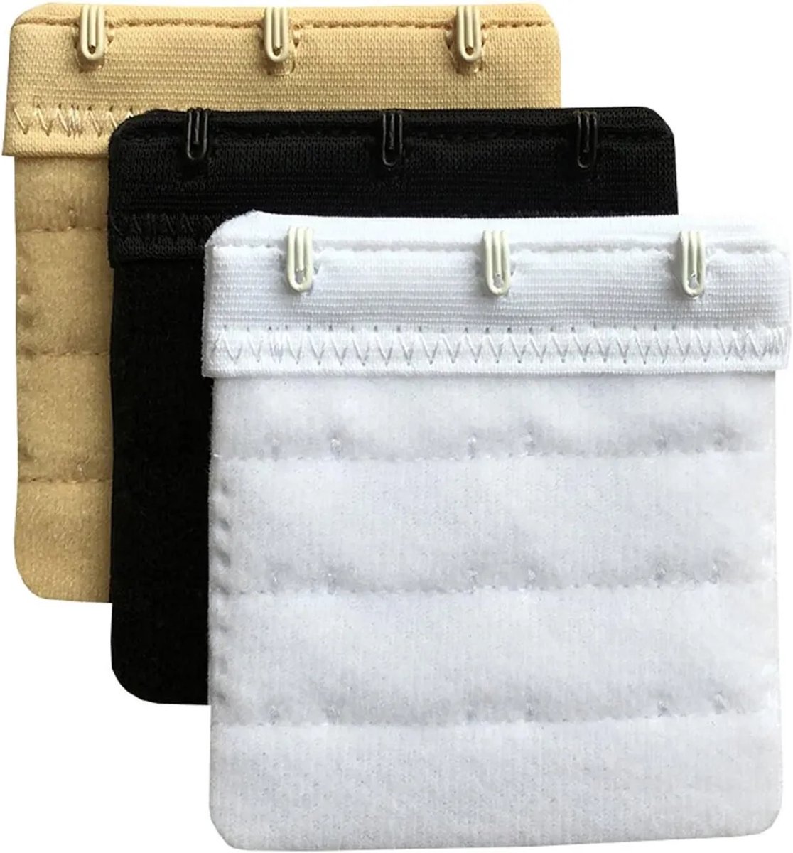 BH-verlengclips, 3 stuks, ontwerp Geschikt voor3 ringen, zacht en comfortabel, 6,1 cm lang, Geschikt voor zwangerschapsbeha's en sportbeha's.