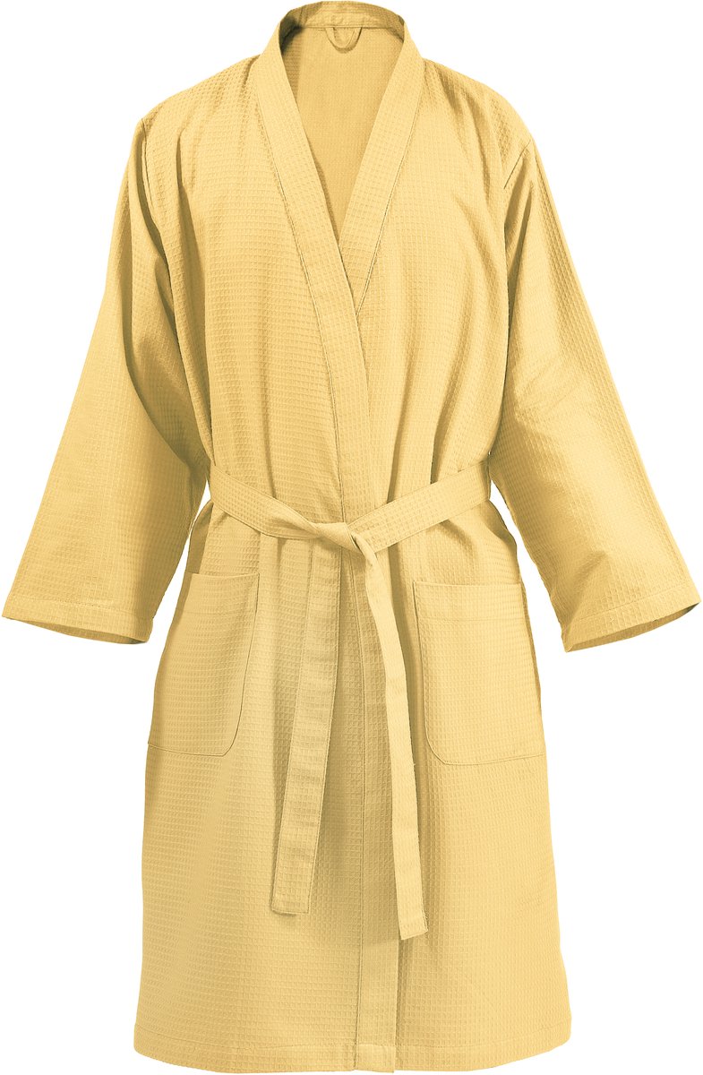 Padiro unisex badjas S - geel - 100% katoen