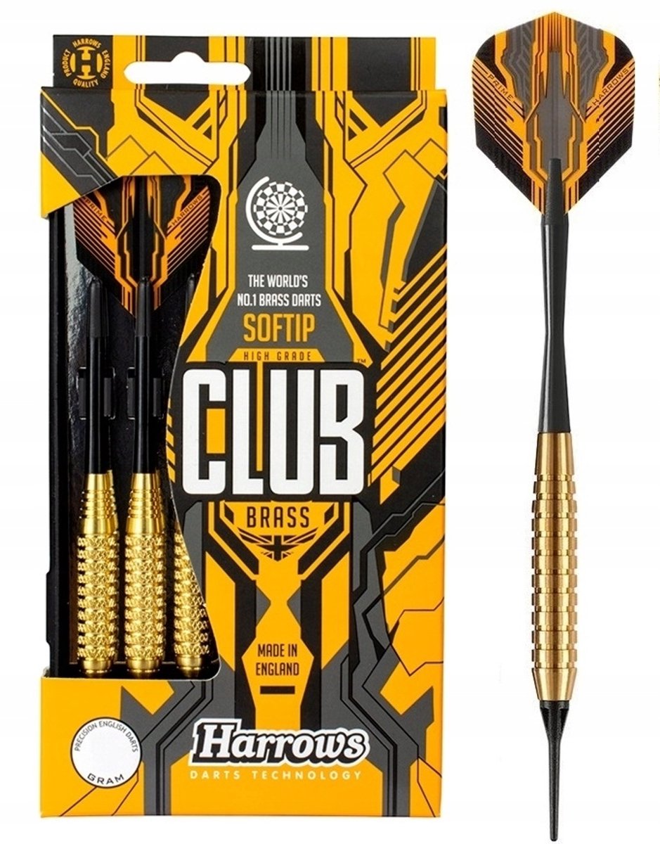 Harrows Club Brass Softip Darts 16gR - Set van 3