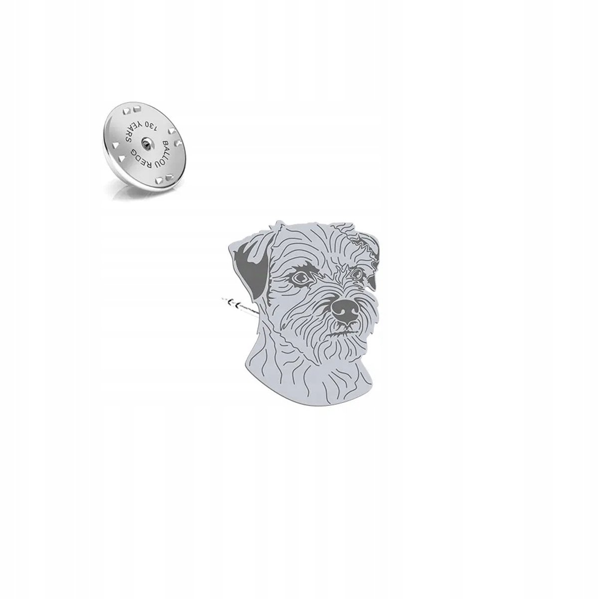 Zilveren Broche Border Terrier 925 - Uniek Cadeau