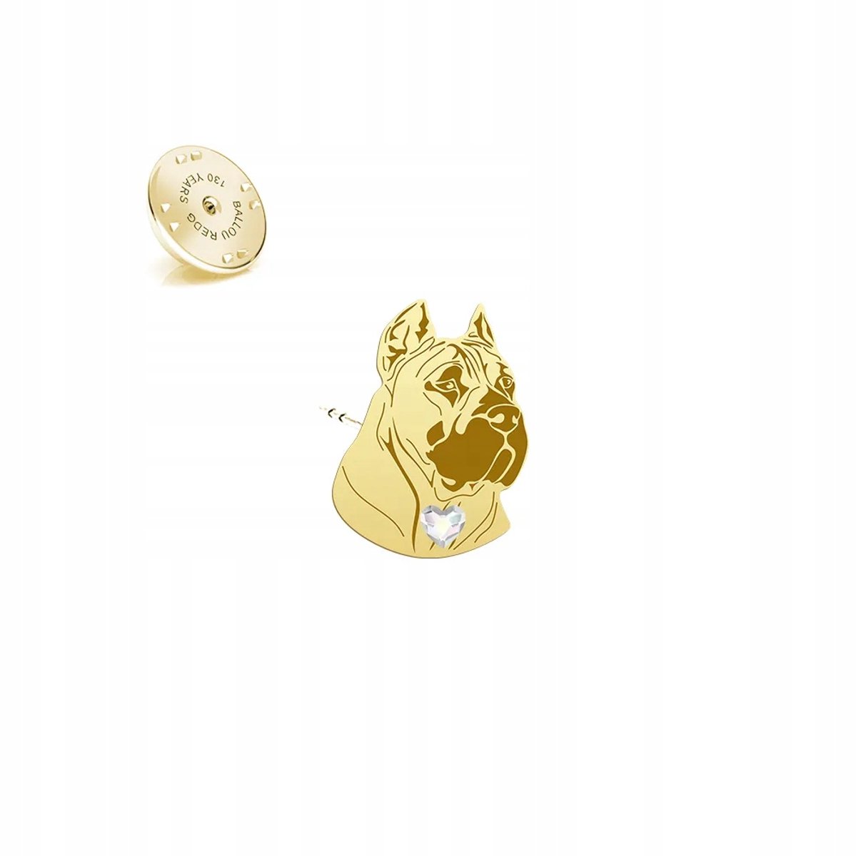 Gouden Pin Perro De Presa De Canario 925 Zilver - Uniek Cadeau