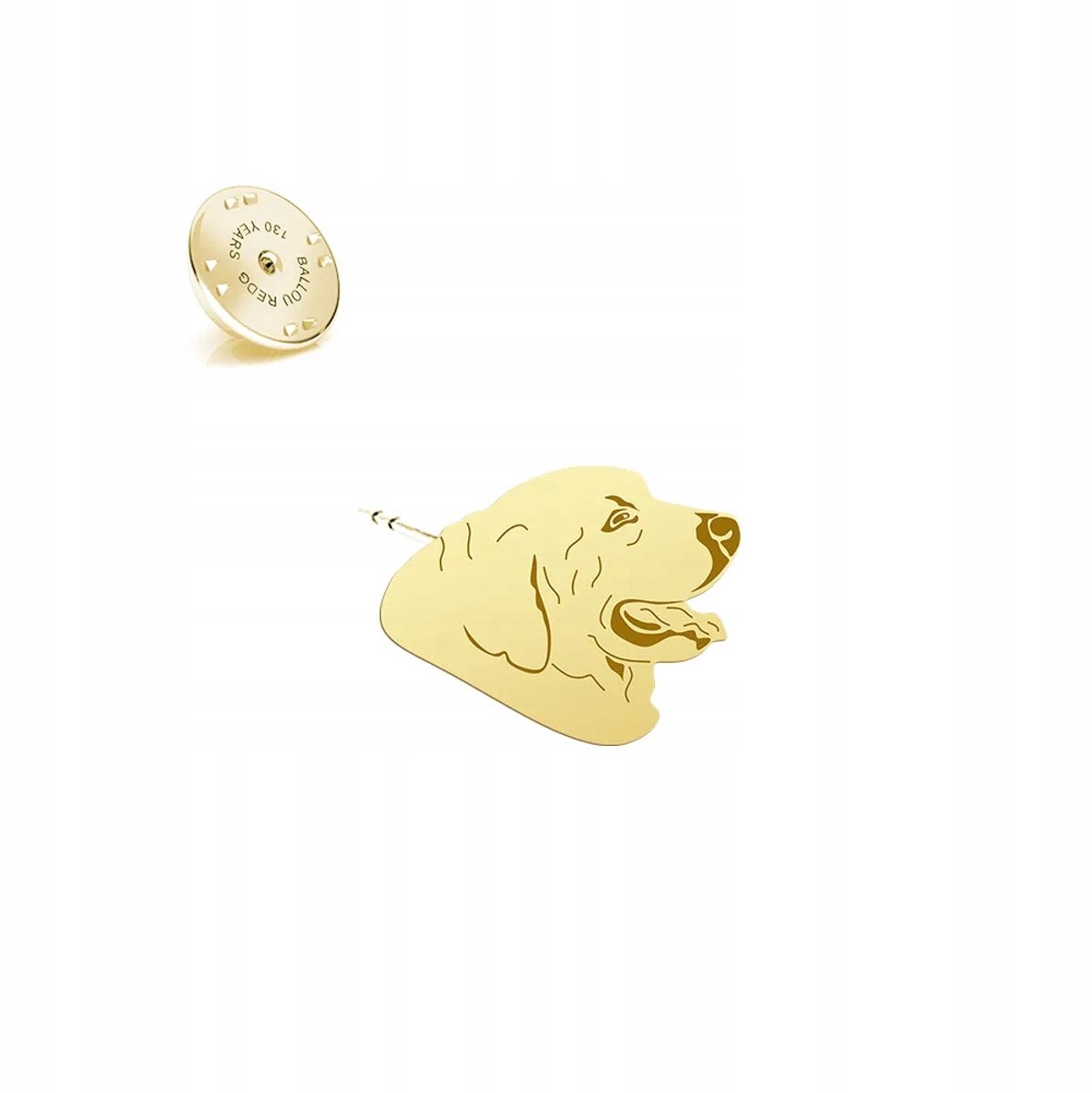 Gouden Pins met Podhaler Herdershond - 925 Zilver Verguld