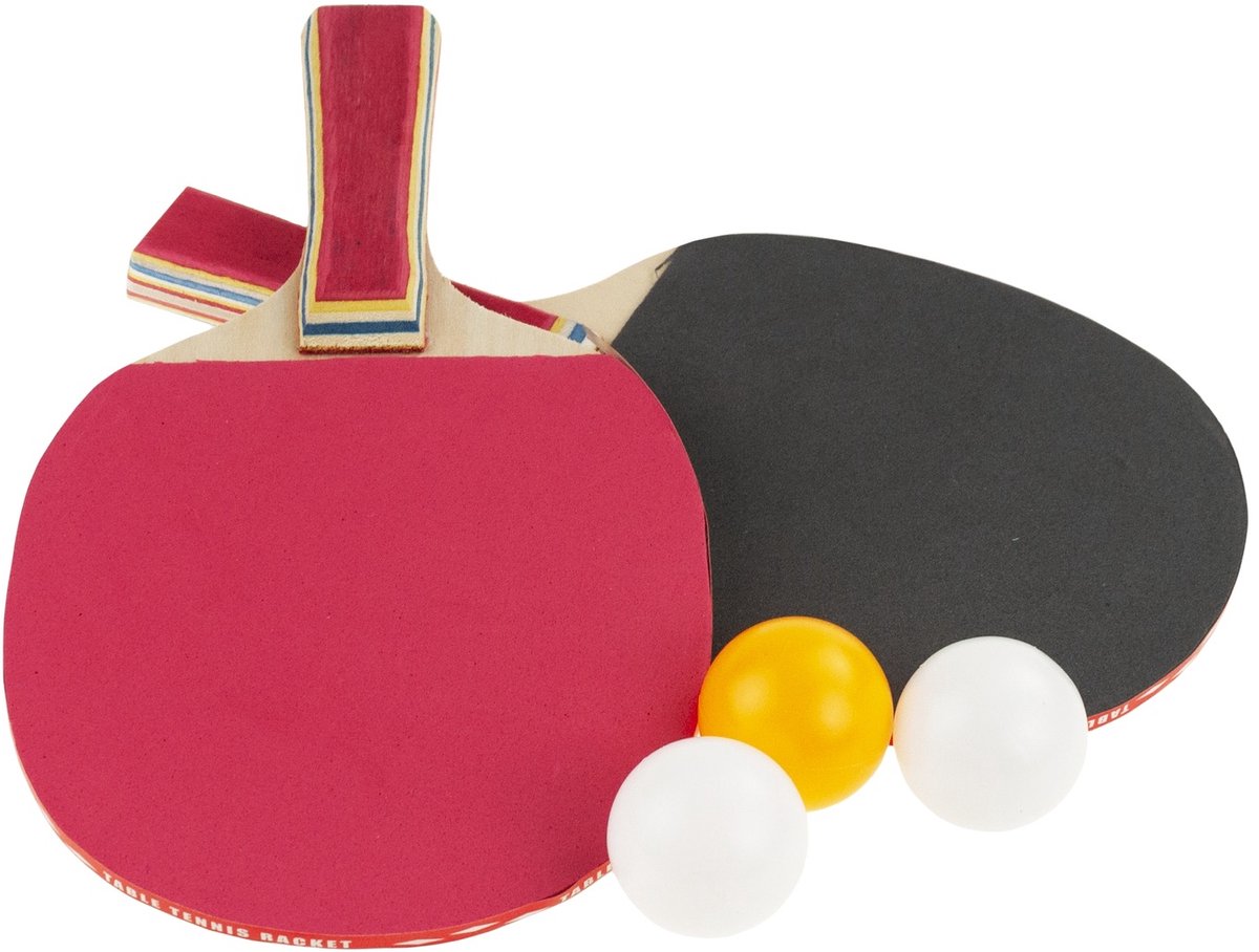 Ping Pong Set: 2 Batjes en 3 Balletjes voor Tafeltennis